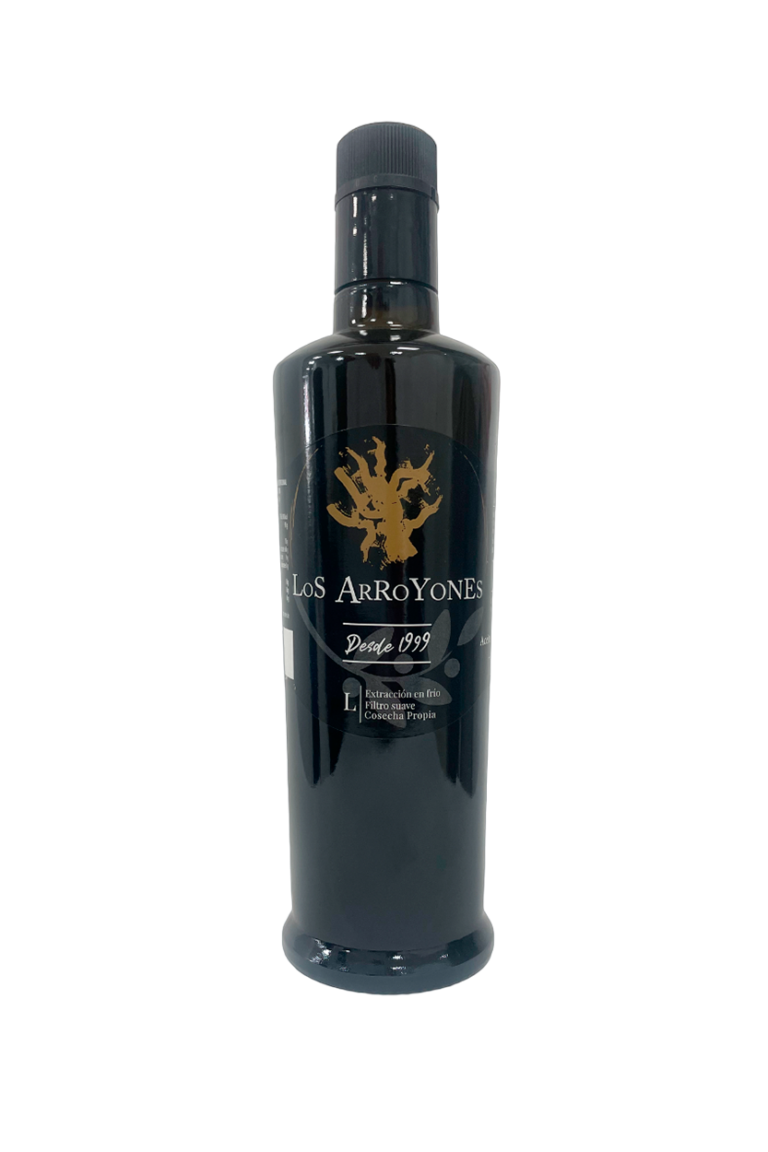 botella de aceite de oliva virgen extra los arroyones medio litro